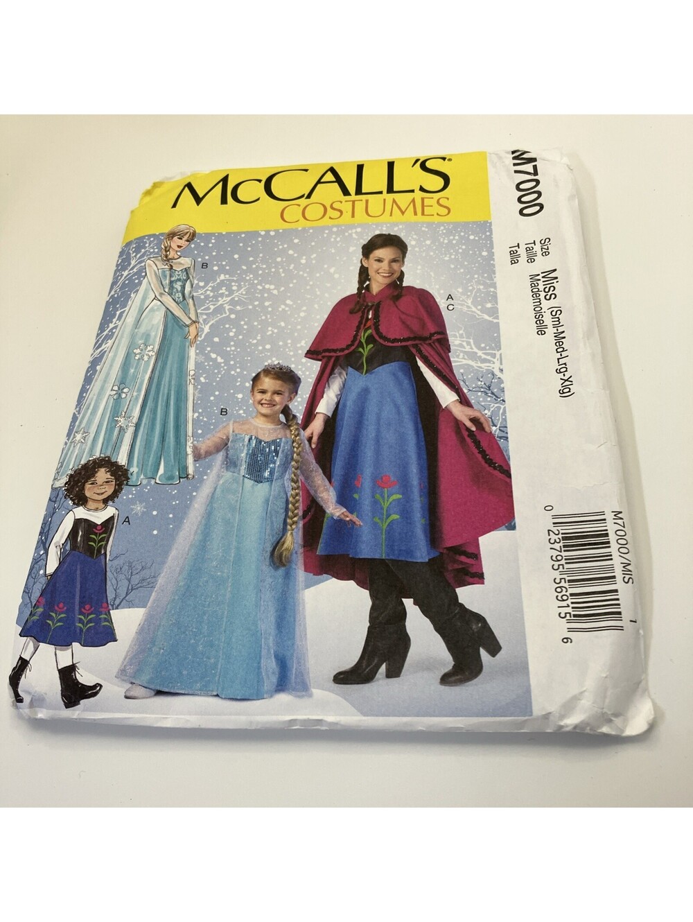 McCall's 7000 Frozen Anna & Elsa Costumes Pattern Misses' S-XL (8-22)  Uncut
